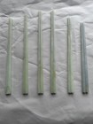 Chinese Jade Stone Chopstick Set 7 Pairs With Carved Fish Rests Celadon Green