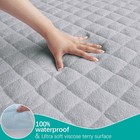 Waterproof Crib Mattress Protector Pad Cover - Soft Viscose Terry  Fitted Sheet
