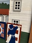 Vintage Wood Pieced Folk Art Quilt Amish Picture 3d 20   x26    Handmade