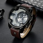 Luxury Men s Chronograph Watch Leather Strap Analog Quartz Date Display