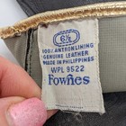 Fownes Leather Gloves Vintage 50s 60s Wrist Black Gold Edging Womens Size S 6 5
