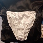 Vtg hanes Her Way White Shiny Satin  Stretch Hi-cut Brief Women s Panties  y2k 