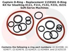 1159501 O-ring Kit For Stoelting E111 F111 F131 F231 O231 Soft-serve Machines