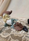 Set Of 2   Vintage 1950 s Hand Painted Ceramic Gnome Figurines