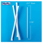 Hefty Jumbo Paper Wrapped Translucent Plastic Straws  7 75   3 000 Ct  Free Ship