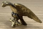 Antique Brass Spread Winged Eagle Figure Finial Flag Topper Threaded