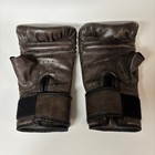Everlast Brown Leather Boxing Bag Gloves Open Thumb Hook   Loop Strap L xl