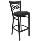 Flash Furniture Hercules 31  Black Back Metal Bar Stool In Black