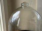 Large Glass Cloche Dome With Metal Trim - 14 5  By 12 