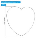 2pcs Dream Catcher Rings Heart Shape Macrame Wreath Floral Ring Hoop Silver