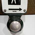 Vintage Retired Crosswalk Pedestrian Push Button Porcelain Sign  Econolite Corp