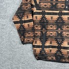 Cinch Pullover Sweater Mens Large Brown Black Aztec Fleece Snap Western Jacket
