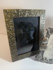 Vintage Small Ornate Gold silver Brass  Metal Glass Picture Frames Lot Of 3