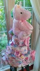 Unicorn 3 Tier Diaper Cake   Magical Diaper Cake  diaper Cakes  Baby Shower Gift