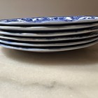 Antique Flow Blue Porcelain Dinner Plate Lahore Pattern 9 3 4  Lot Of  6  Plates