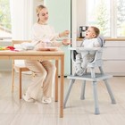8-in-1 Baby High Chair Convertible Dining Booster Seat W  Removable Tray Grey