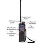 40-channel Handheld Cb Radio W  Magnet Mount Antenna Cobra Hh50wxst Road Trip