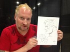 Ethan Van Sciver - Original Comic Art Drawing Sketch Signed 2015 Us Comics Theme