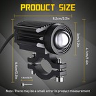 60w Led Motorcycle Headlight Yellow White Hi lo Spot Light Driving Fog Lamp Atv