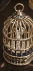 2007 Estee Lauder Solid Perfume Compact  gilded Bird Cage  Mint