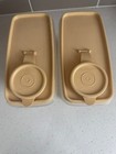 Two Vintage Tupperware Shear Cereal Keeper Container  469-6 With Lid   Flip Top