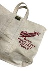 Vintage 1950s Canvas Tote Bag Milwaukee Tools Stencil Dandux Distressed Large