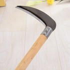 Steel Garden Sickle Weeding Knife Grass Cutter Farm Scythe Wooden Handle Tool