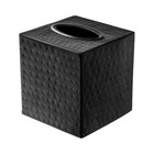  Tissue Box Cover Square Tissue Holder For Bathroom  Hand Hammered Matte Black