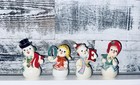 Rare   Vintage Ucagco Noel Snow Baby Salt   Pepper Shaker Set Of 4 Japan               