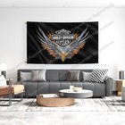 Harley Davidson Banner 3x5 Ft Flag Usa Flag Large Garage Free Shipping Usa