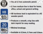 Bazic 0 7mm Mechanical Pencil Lead Refills  20 Leads Per Tube  8-count