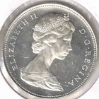 1966 Canadian Silver Uncirculated Qeii   Voyager One Dollar Coin   2