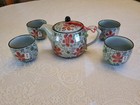 Chinese Teapot With Strainer And 4 Tea Cups  Morning Tea    