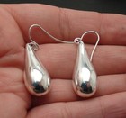 3d Polished Teardrop Dangle Drop Earrings Real Solid 925 Sterling Silver