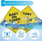 Baby On Board Car Warning Signs  2 Pcs 5 x5  Safety Car Sign Wi Color  Style-e