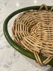 Vintage Woven Large Oval Basket W side Handles Natural  20 1 2 X 12x 2 1 2  