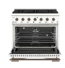 Hallman 36-in Deep 6 Burners Convection Oven Freestanding Dual Fuel Range