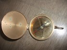 Vintage India Brass Marine Nautical Compass With Hinged Lid