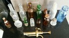 Old Antique Vtg Original Beer Medicine Aqua Amber Green Color Glass Bottle Lot