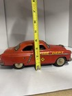 Vintage Tin Fire Dept Car With Guys Inside