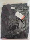 Happy Chef Men s Chef Coat Black Button Down Short Sleeve Size M Brand New 