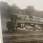 Vintage Streamlined Steam Locomotive Passenger Train Photo 4x5 B w Gelatin Orig