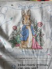 Vtg Beatrix Potter Counting Fabric Book  Peter Rabbit Easter Panel Darling