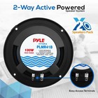 Pyle Pair New 4  100watt Black Marine Boat Waterproof Speaker System Plmr41b