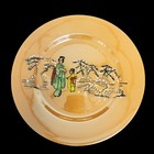 Vintage Japanese Lusterware Hand-painted Porcelain Dessert Plates - Lot Of 6