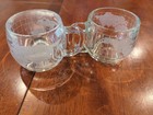 Nestle Nescafe World Map Globe Glass Mug Coffee Cup 70s Vintage Lot Of 2