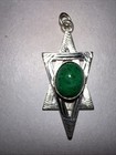 Vintage Star Of David Pendant In 925 Sterling Silver   Eilat Stone 1-1 4    2 8 Gr