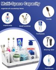 Bathroom Counter Organizer And Storage  7 Slots Detachable Toothbrush Holders Fo