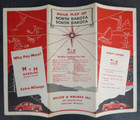 1945 North South Dakota Road Map M   H Oil Gas Miller   Holmes Saint Paul Minn