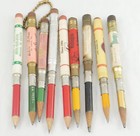 9 Vintage Bullet Pencils - 1930 s-50 s - Made In Usa